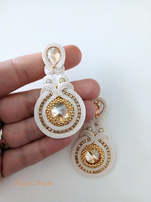 Jelena soutache / sutaš náušnice — foto 4