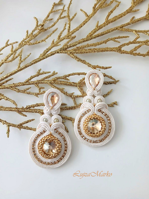 Jelena soutache / sutaš náušnice — foto 3