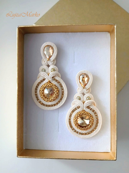 Jelena soutache / sutaš náušnice — foto 6