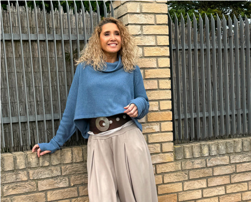 Široký rolák krátký světle modrý — foto 2