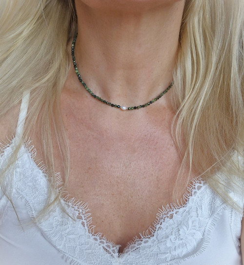 Perla*vzácný serafinit*náhrdelník — foto 6