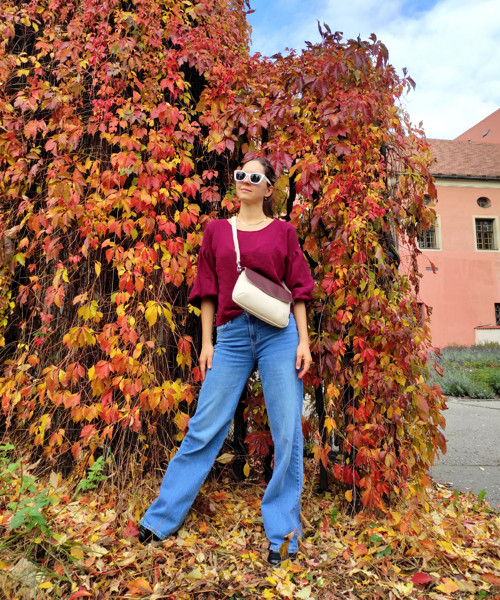 Eleanor vínová s krémovou — foto 2