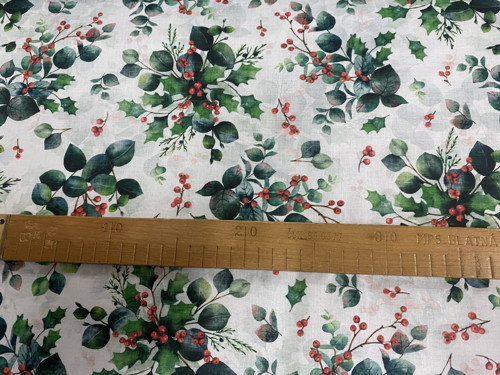 Metráž - cesmína a eukalyptus- šíře 150cm — foto 2