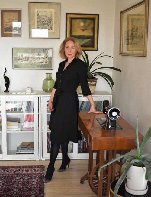 Košilové šaty ELA, černá — foto 6