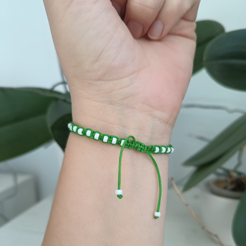 Náramek Green-White Lucky Charm — foto 4