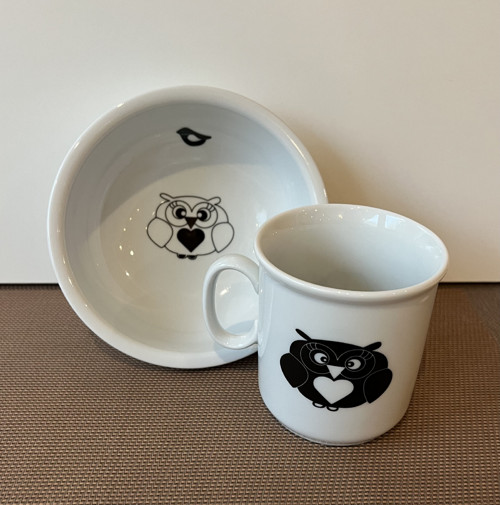 Dětská sada porcelánu - Sova — foto 2