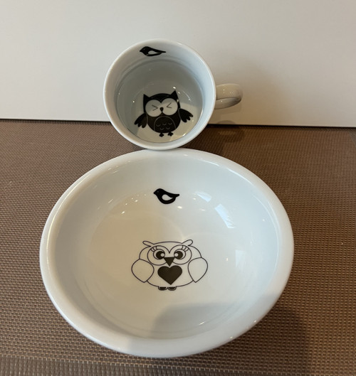 Dětská sada porcelánu - Sova — foto 3
