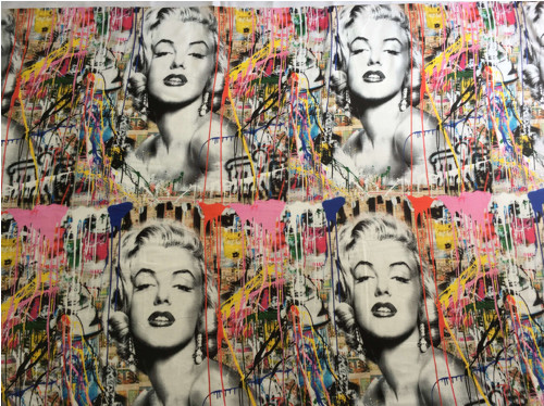Pop Art Marilyn Monroe Bavlněné Plátno — foto 2