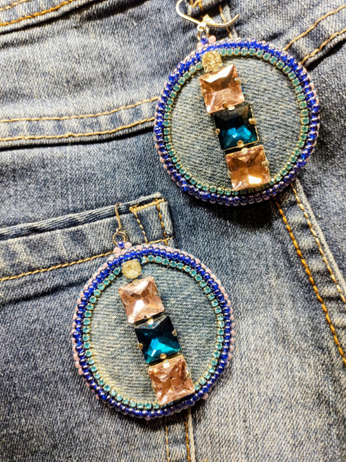 Náušnice Jeans — foto 2