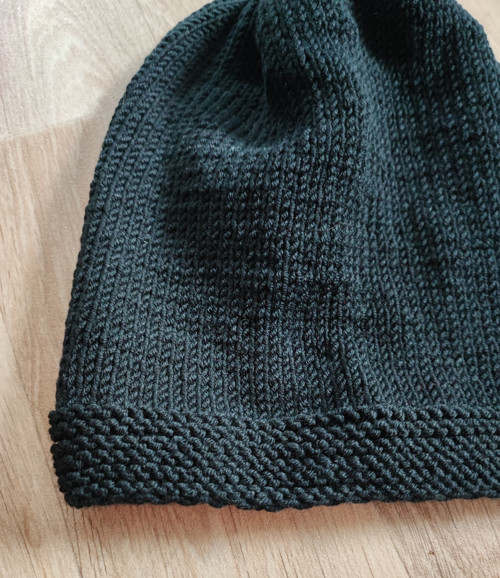 Dámská čepice ČERNÁ 100% merino — foto 3
