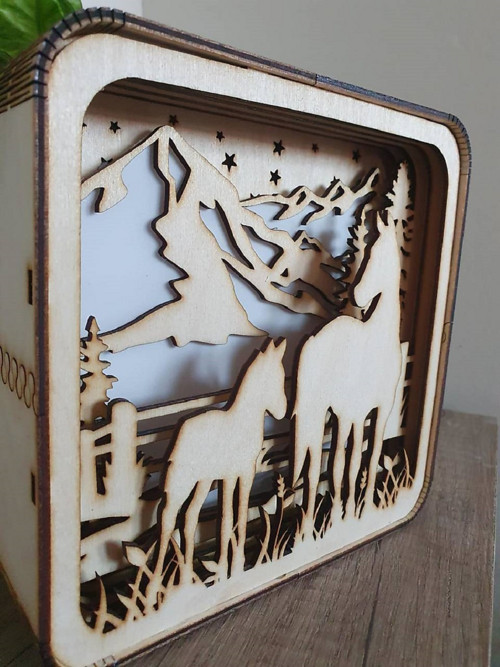 Svítící 3D obraz - koně — foto 3