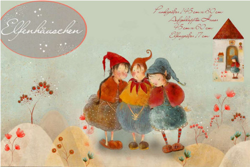 Elfí domeček (Elfenhäuschen), popelín, panel — foto 5