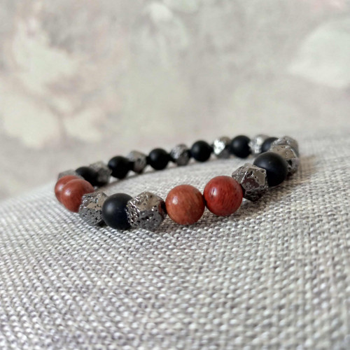 Náramek onyx a pyrit — foto 3