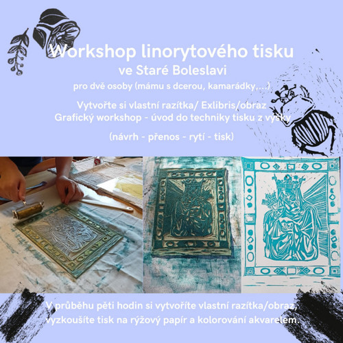 Workshop linorytového tisku (pro dvě osoby) — foto 2