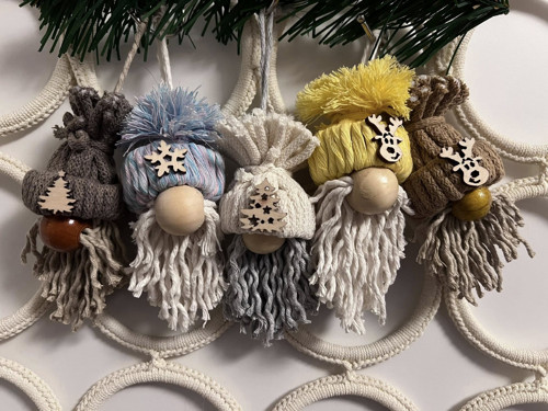 Macrame vánoční skřítek — foto 4