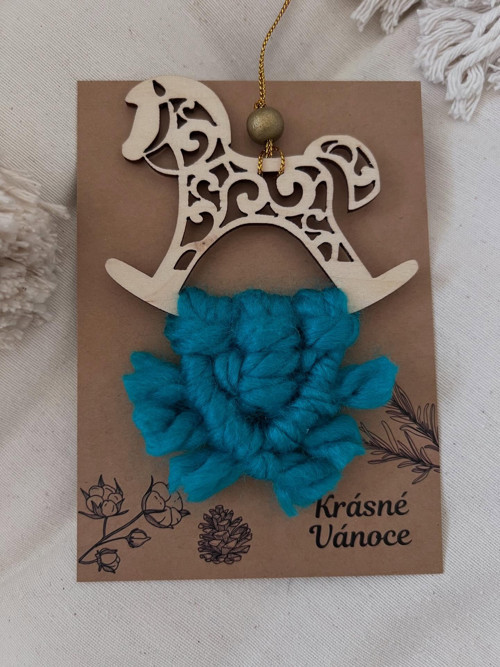 Koník - macramé ozdoba — foto 4