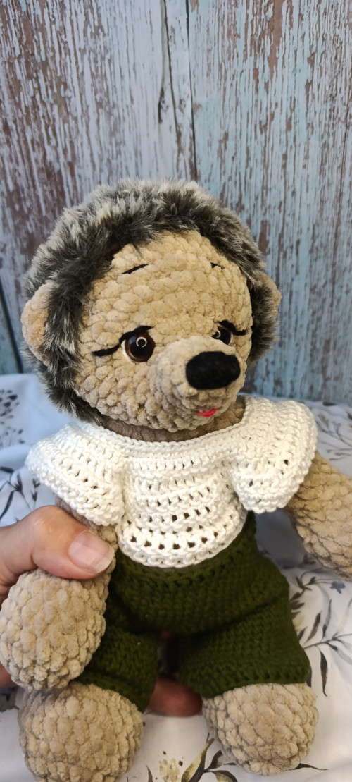 Háčkovaný podzimní ježek 25 cm — foto 6