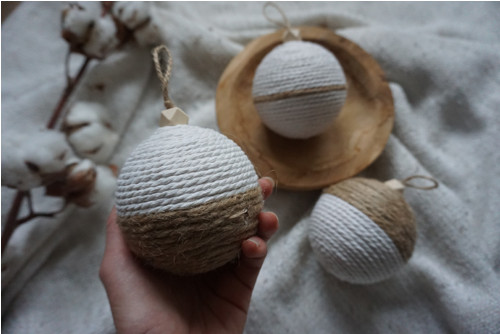 Macramé baňky Juta- set — foto 2
