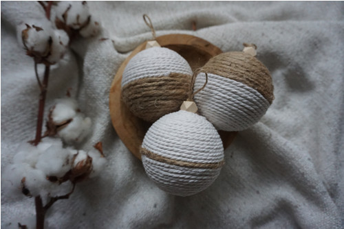 Macramé baňky Juta- set — foto 3