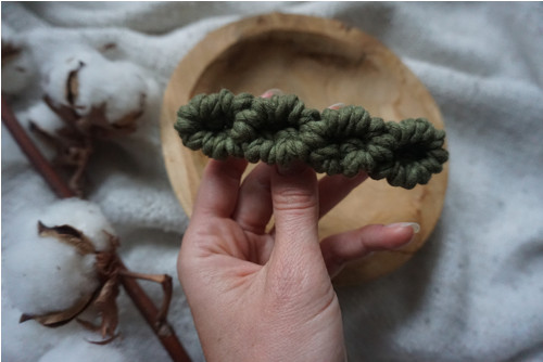 Macramé spona Khaki — foto 3