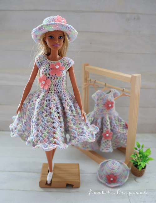 Háčkované oblečky pro panenku Barbie — foto 2