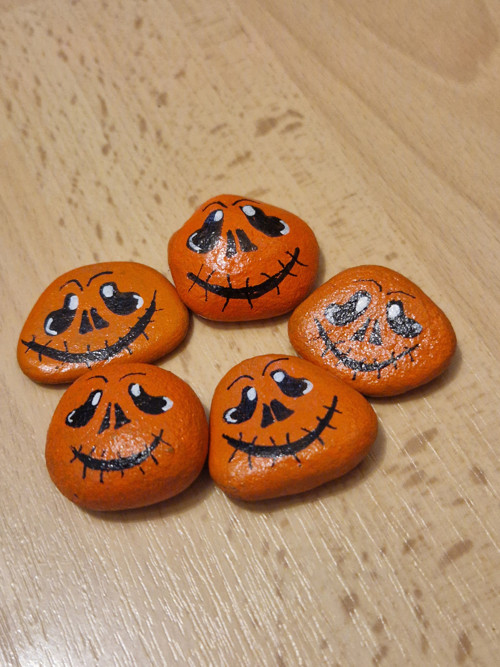 Kamínky "dýně" halloween — foto 2