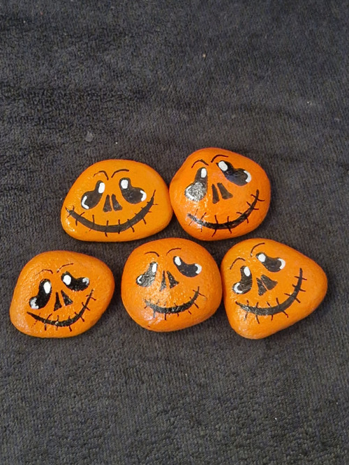 Kamínky "dýně" halloween — foto 5