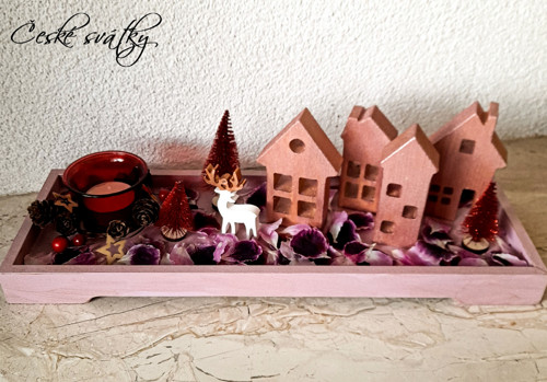 Vánoční svícen s domečky — foto 6