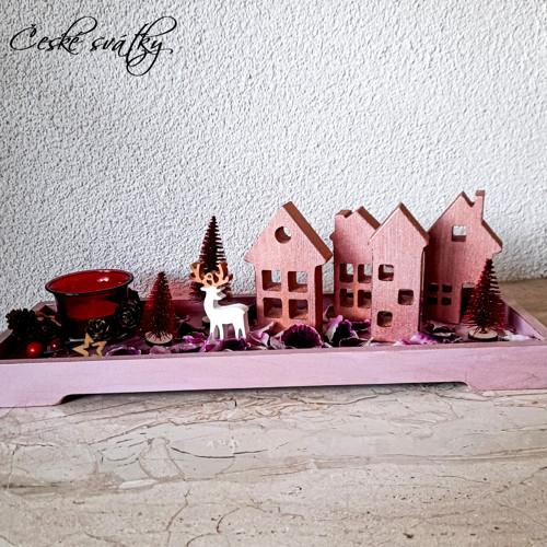 Vánoční svícen s domečky — foto 5