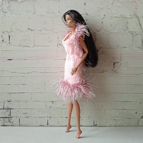 Oblečky pro Barbie, FR, Integrity - šaty, boa — foto 2
