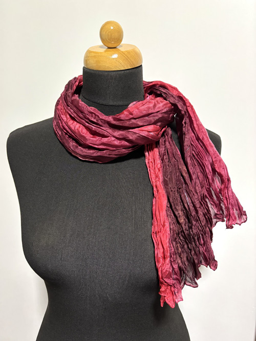 Hedvábný šál - Merlot vrap — foto 2