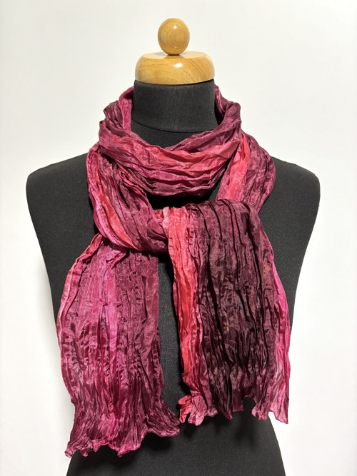 Hedvábný šál - Merlot vrap — foto 6