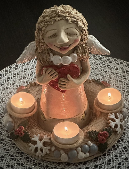 Keramický adventní věneček — foto 3