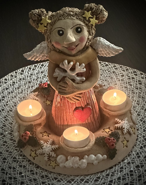 Keramický adventní věneček — foto 3