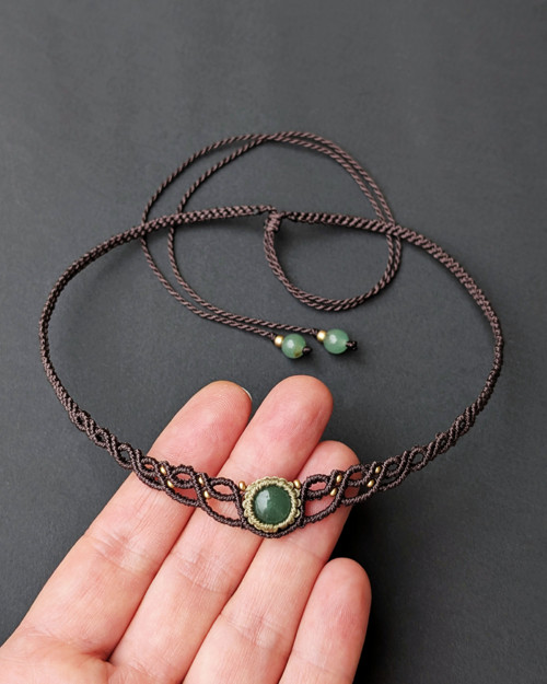 Macramé náhrdelník - Semínko — foto 3