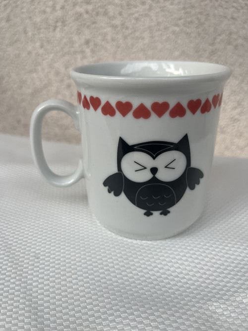 Dětský, porcelánový hrnek -Sovičky srdíčka — foto 2