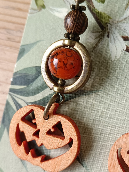 Ohnivé Halloweenské náušnice — foto 2