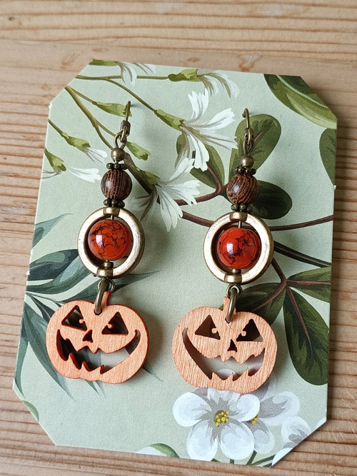 Ohnivé Halloweenské náušnice — foto 5