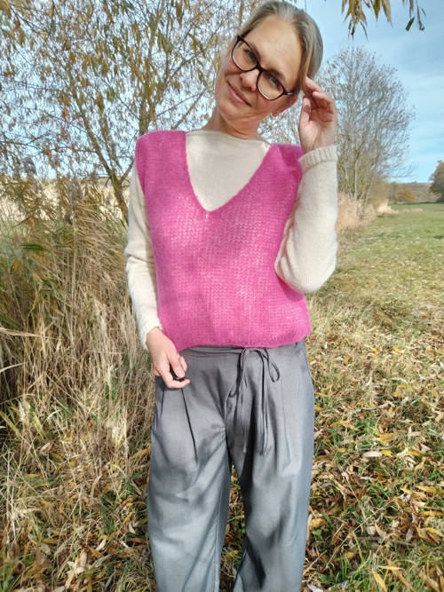 Vesta třešňová alpaka/hedvábí — foto 5