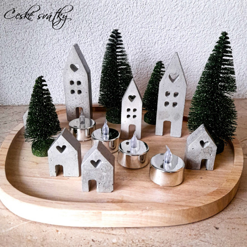 Adventní svícen s domečky — foto 2