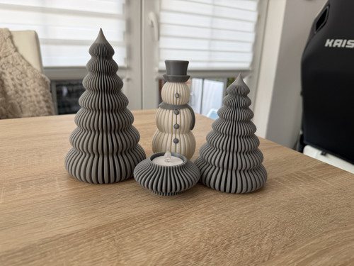 Vánočni sněhulák 3D tisk — foto 2