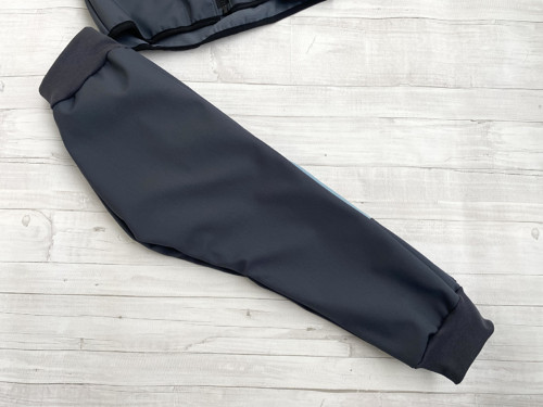 Softshell kalhoty podzim Forest Mint/šedá — foto 2