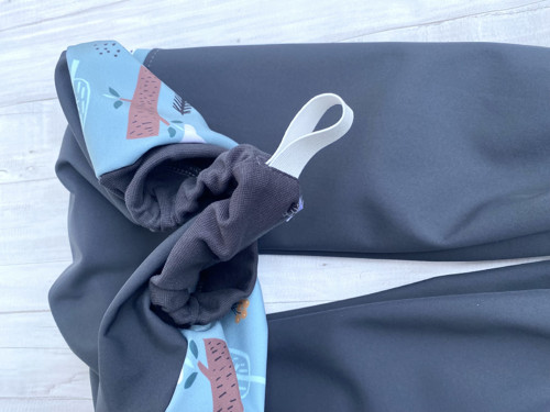 Softshell kalhoty podzim Forest Mint/šedá — foto 3