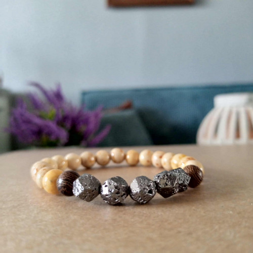 Náramek magnezit a pyrit — foto 2