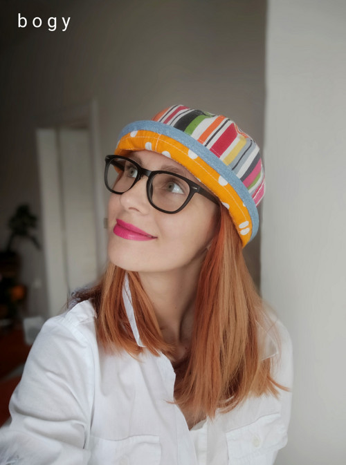 Plátěný retro klobouk, Bucket hat 54/55cm — foto 6