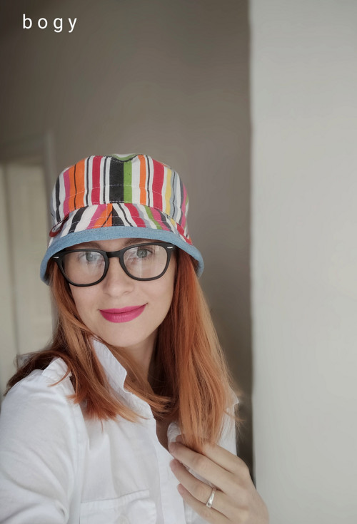 Plátěný retro klobouk, Bucket hat 54/55cm — foto 2