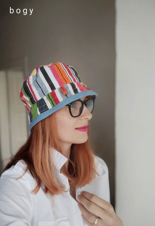 Plátěný retro klobouk, Bucket hat 54/55cm — foto 3