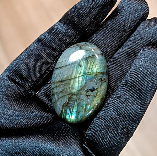 Labradorit, ID 5280, 40x27 mm - výprodej — foto 2
