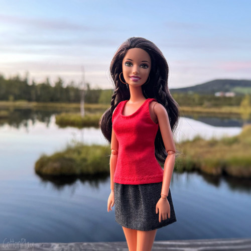 Džínová sukně pro Barbie - černá — foto 4