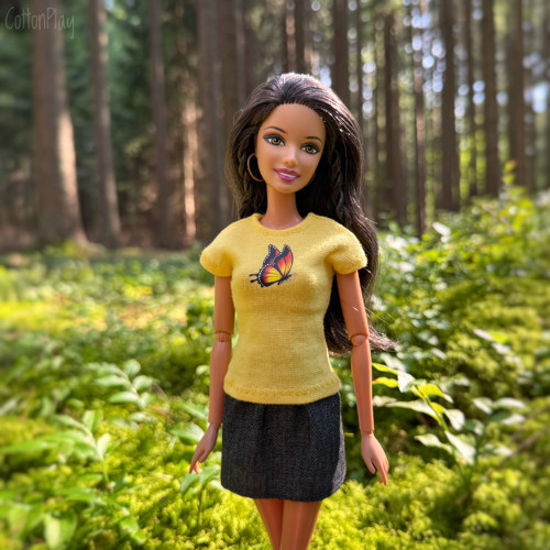 Džínová sukně pro Barbie - černá — foto 2